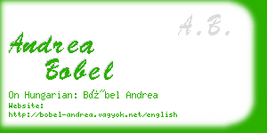 andrea bobel business card